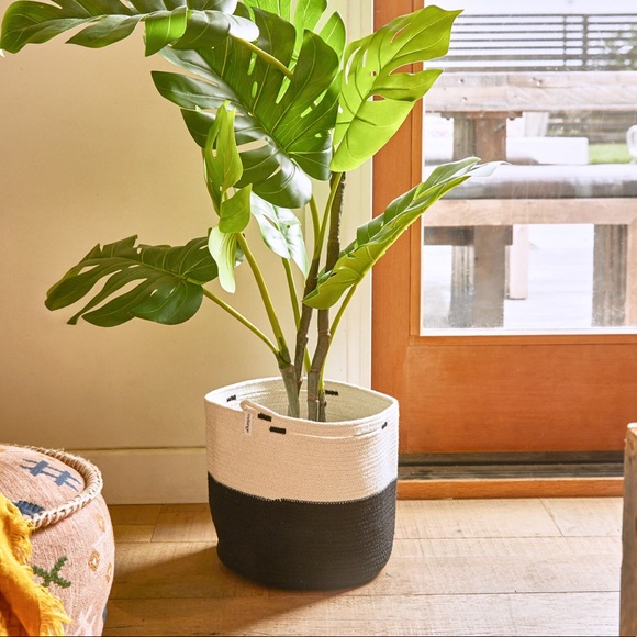 NEW Mia Melange Foldable Cotton Basket - Picture 2 of 8